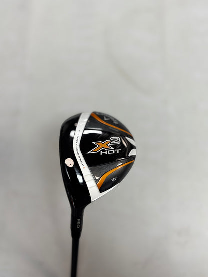 Callaway X2 Hot Fairway Wood 15 Degree Loft Left Handed (used)