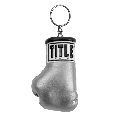 Title Boxing Gloves Keychains - Silver 