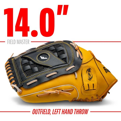 Franklin 14” Baseball / Softball Glove - Left Hand Throw Tan/Black