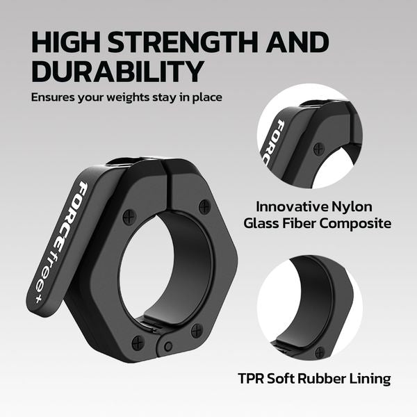Force Free + Pro Lock Magnetic Olympic Barbell Collars - PAIR
