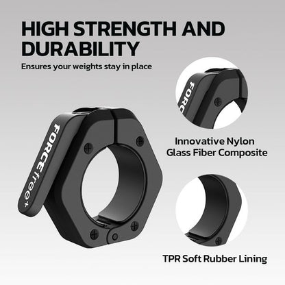 Force Free + Pro Lock Magnetic Olympic Barbell Collars - PAIR