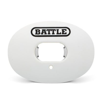 Battle Oxygen Convertible Strap Football Mouthguard- Solid Colors - White