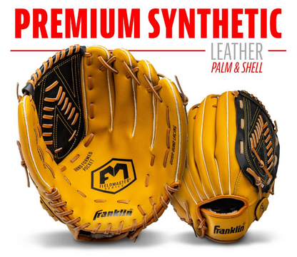 Franklin 13” Baseball / Softball Glove - Left Hand Throw Tan/Black