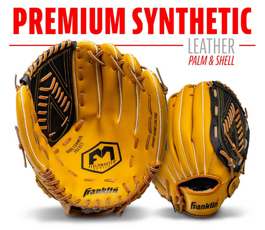 Franklin 13” Baseball / Softball Glove - Left Hand Throw Tan/Black