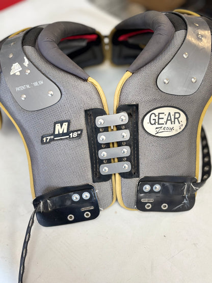 Gear 2000 Z-Cool Football Shoulder Pads Size Medium