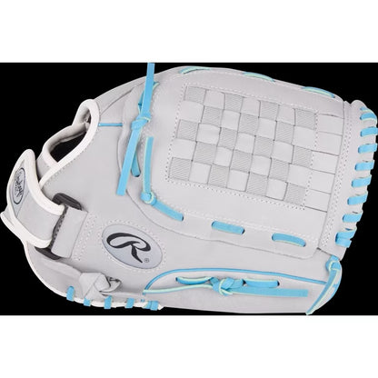 Rawlings 12.5" Fastpitch Glove Gray/Blue, Right Hand Throw