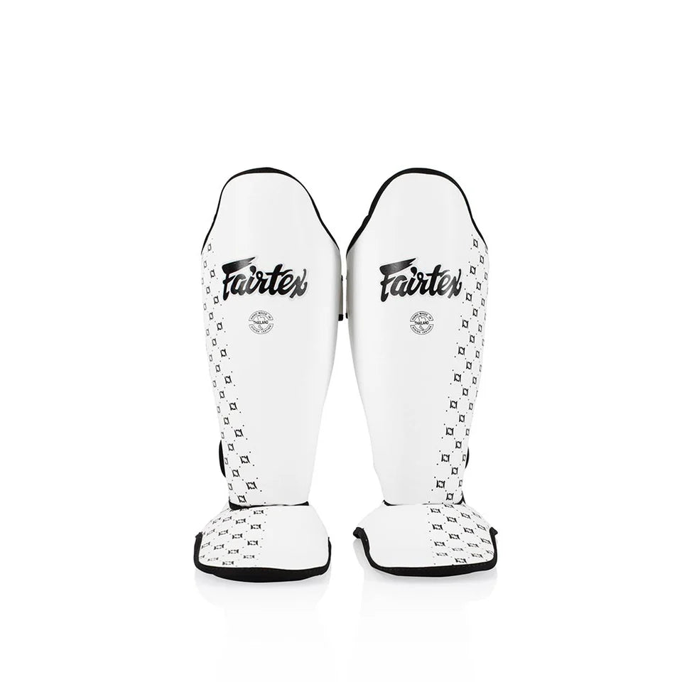 Fairtex Muay Thai Shin Guards - Durable Syntek Leather, Shock-Absorbing Foam, Secure Fit, Handmade in Thailand