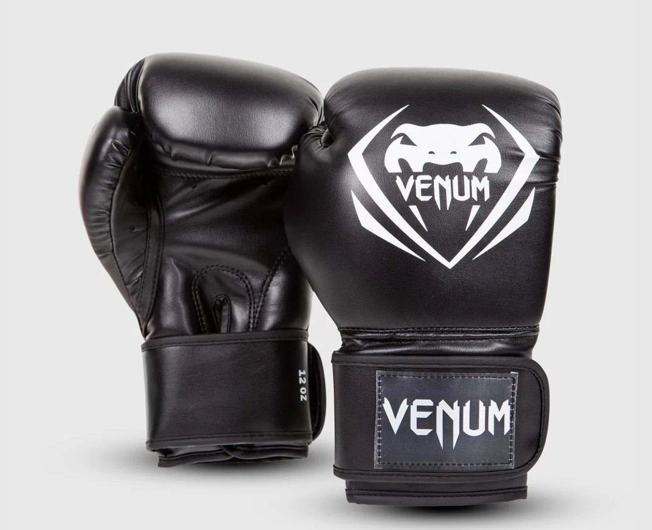 VENUM Contender Boxing Gloves - 100% High Quality Semi Leather, Multi-Density Foam & Velcro Enclosure - Full Attached Thumb