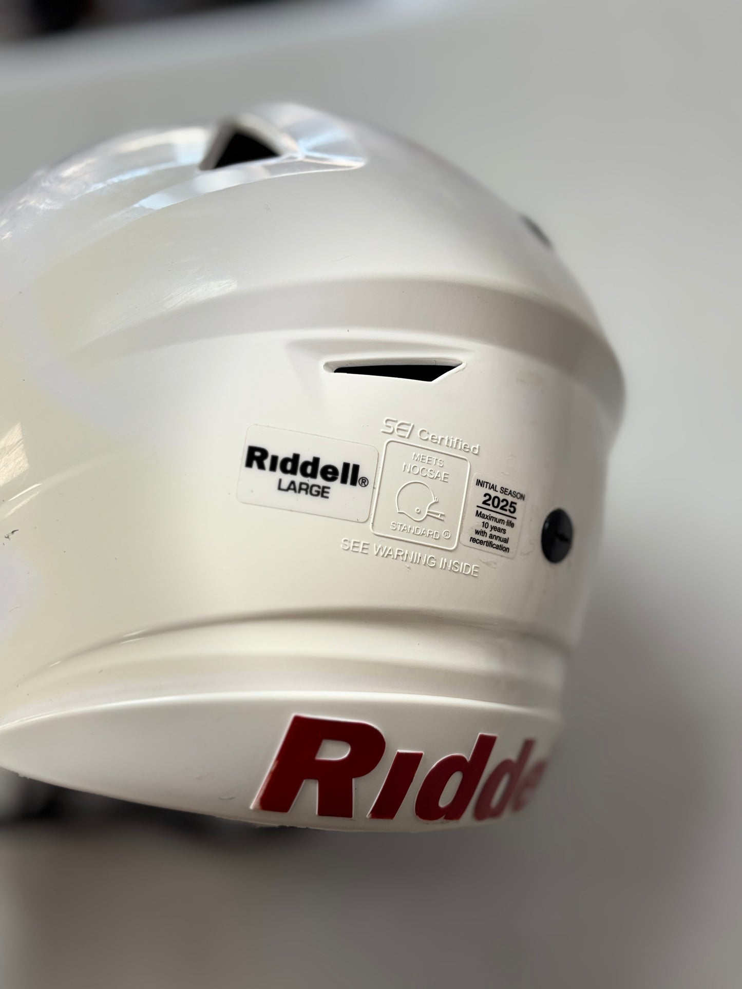 2025 White Riddell SpeedFlex Youth Large (used)