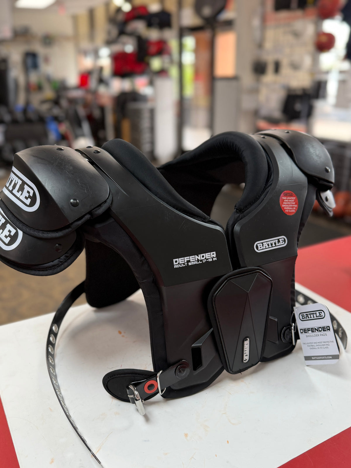 Battle Defender Football Shoulder Pads - Adult Small 17”-18” DISCOUNTED