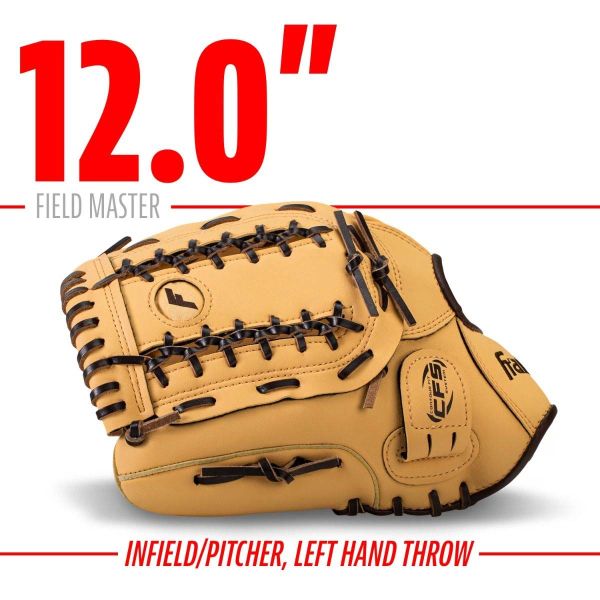 Franklin 12” Fielders Baseball / Softball Glove - Left Hand Throw Tan