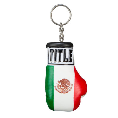 Mexico Flag Title Boxing Gloves Keychains