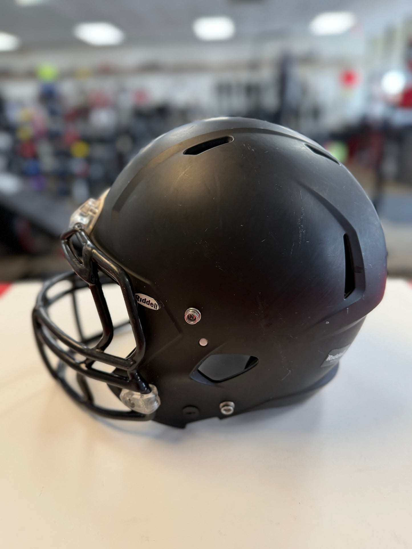 Riddell Victor Youth Small 2019 Matte Black Football Helmet (used)