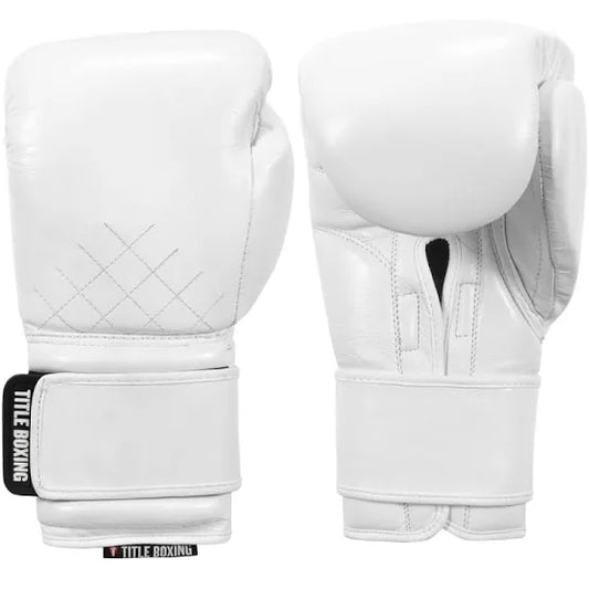 TITLE Boxing Ko-Vert Velcro Gloves - Genuine Leather for Training & Sparring with Unique Wrist Design