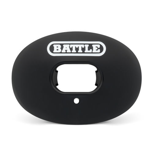 Battle Oxygen Convertible Strap Football Mouthguard- Solid Colors - Black