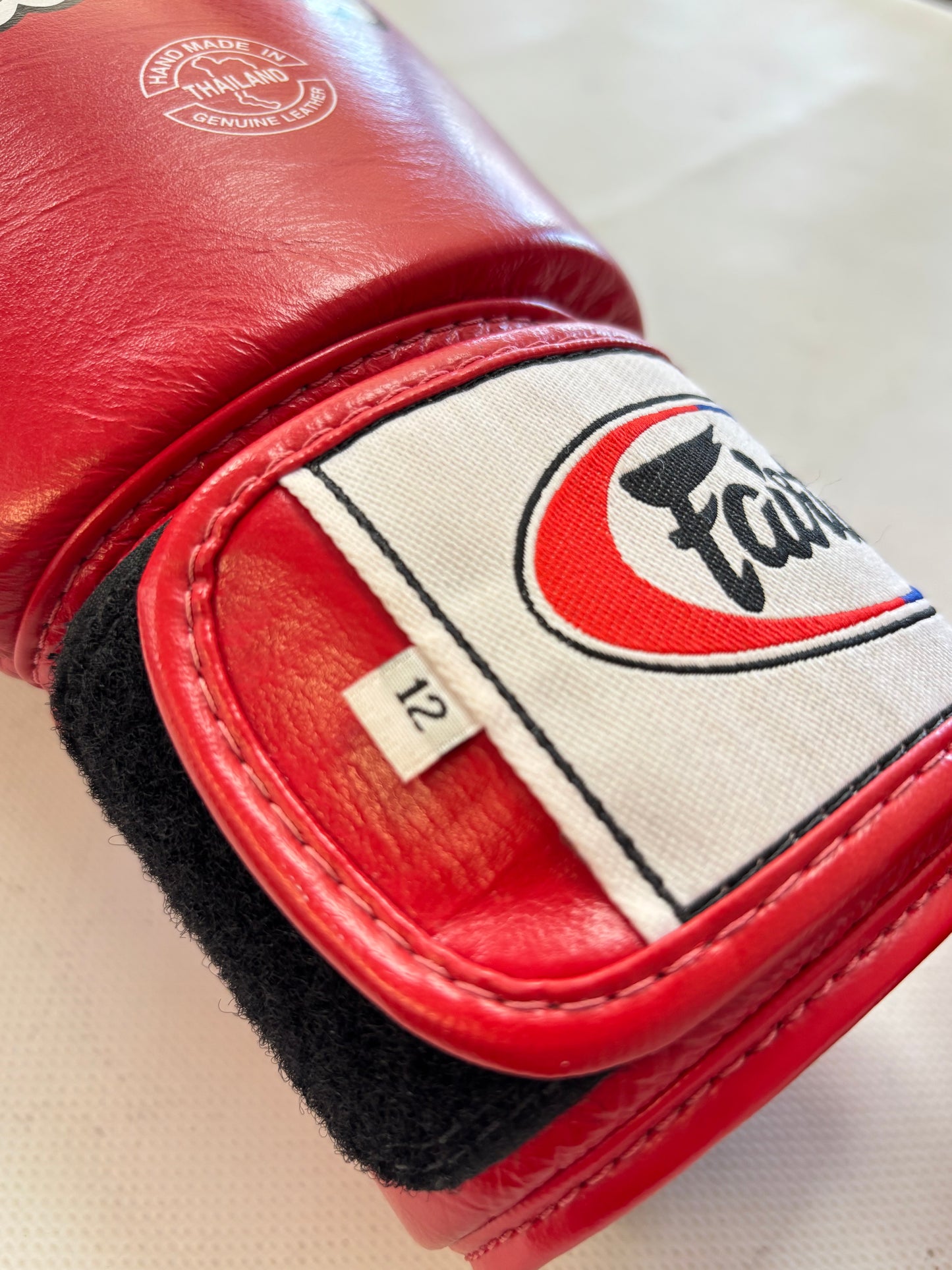 Fairtex Muay Thai Gloves Red - 12oz (used)