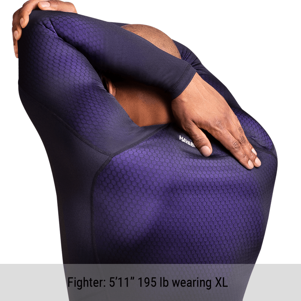 Hayabusa Fusion Long Sleeve Rash Guard Black / Purple