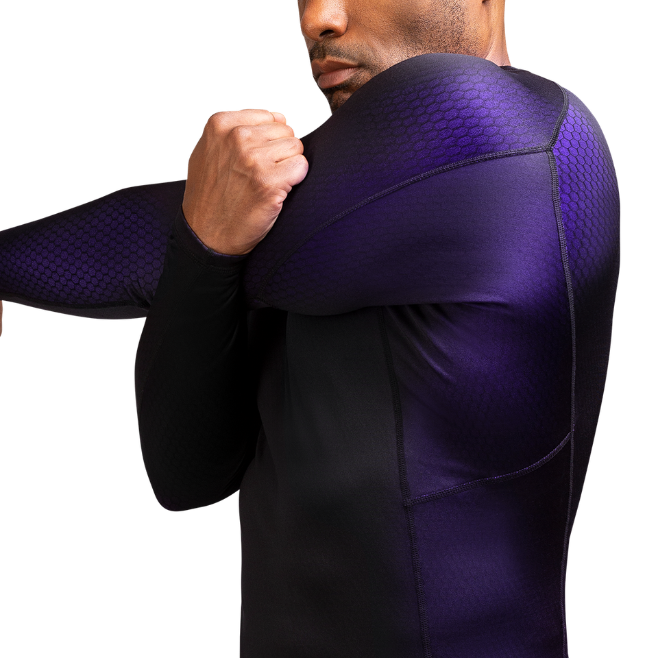 Hayabusa Fusion Long Sleeve Rash Guard Black / Purple