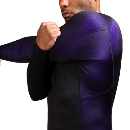 Hayabusa Fusion Long Sleeve Rash Guard Black / Purple