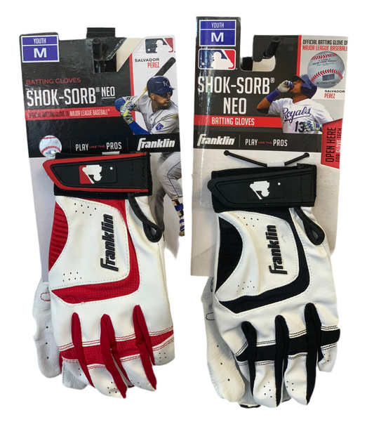 Franklin Batting Gloves | Shock-Sorb | Youth Medium
