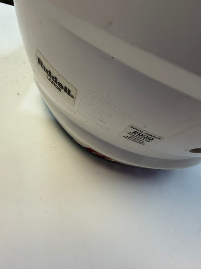 Riddell Victor Youth Large 2020 White Football Helmet (used)