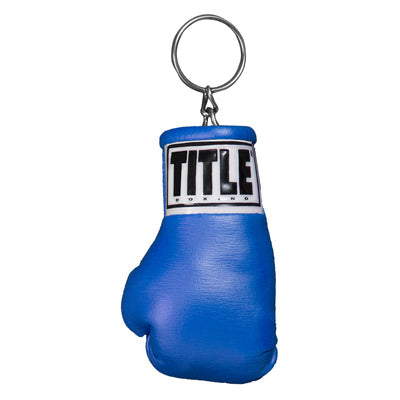 Blue Title Boxing Gloves Keychains