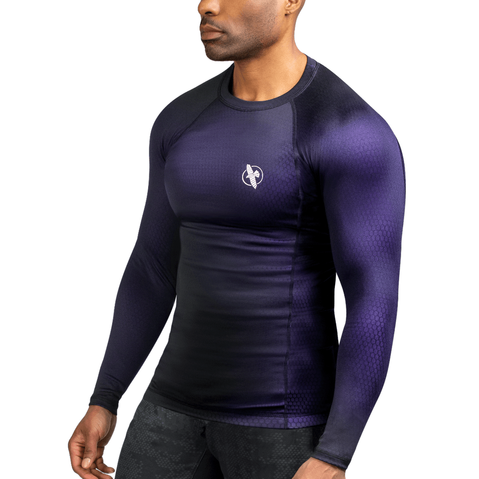 Hayabusa Fusion Long Sleeve Rash Guard Black / Purple