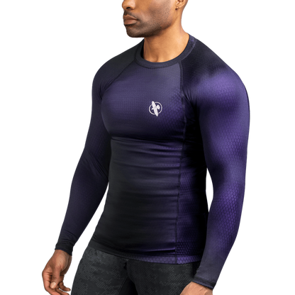 Hayabusa Fusion Long Sleeve Rash Guard Black / Purple