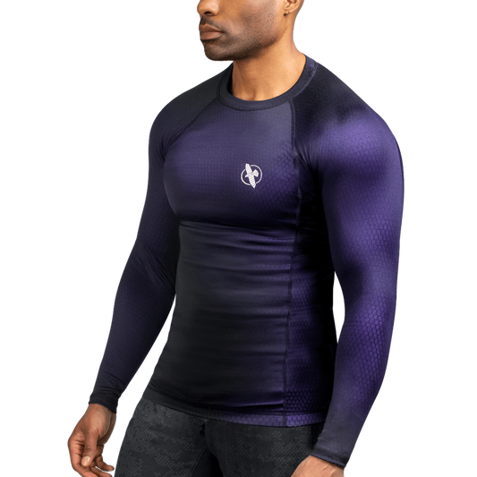 Hayabusa Fusion Long Sleeve Rash Guard Black / Purple