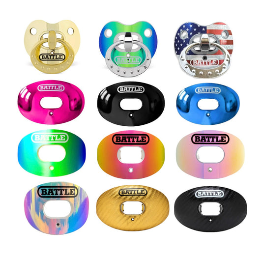 BATTLE Oxygen Football Mouthguard - Chrome colors