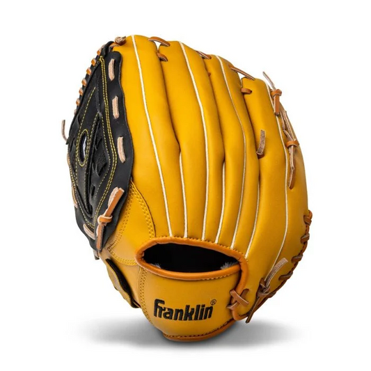 Franklin 14” Baseball / Softball Glove - Left Hand Throw Tan/Black