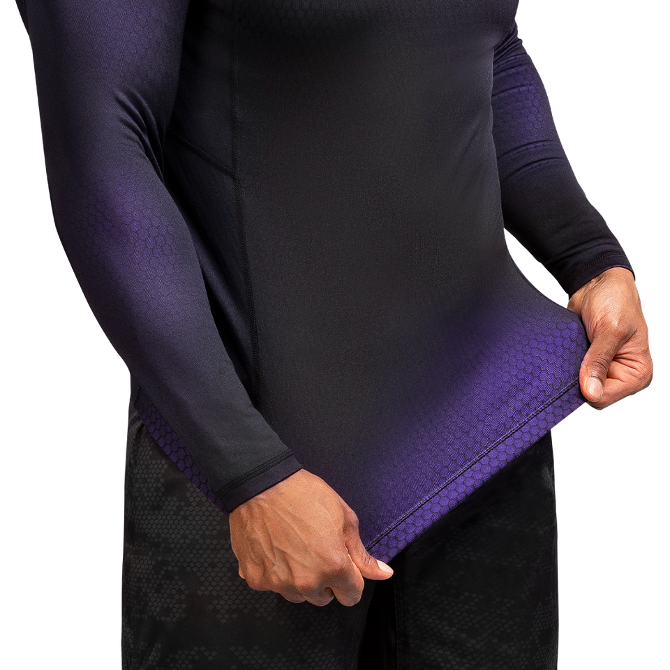 Hayabusa Fusion Long Sleeve Rash Guard Black / Purple