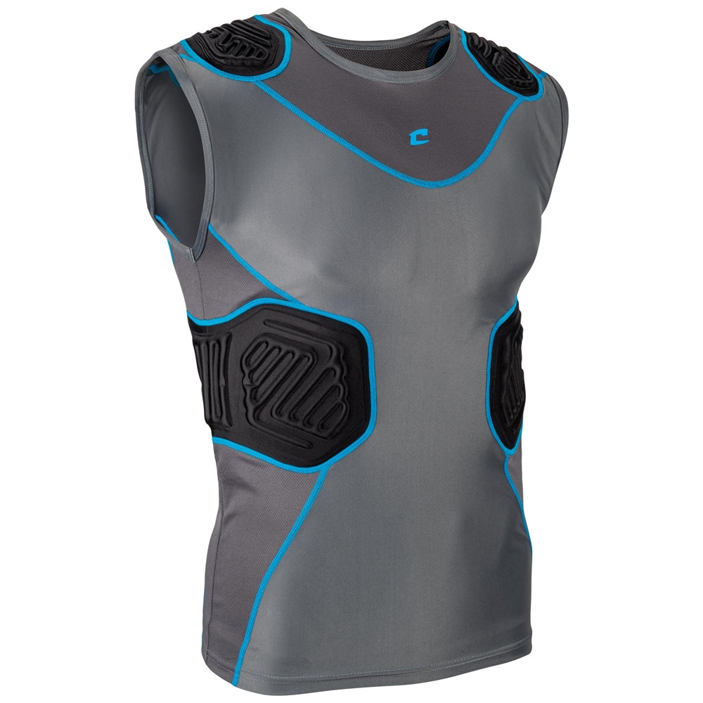 Football Padded Compression Shirt - Bull Rush Undershirt - Adult