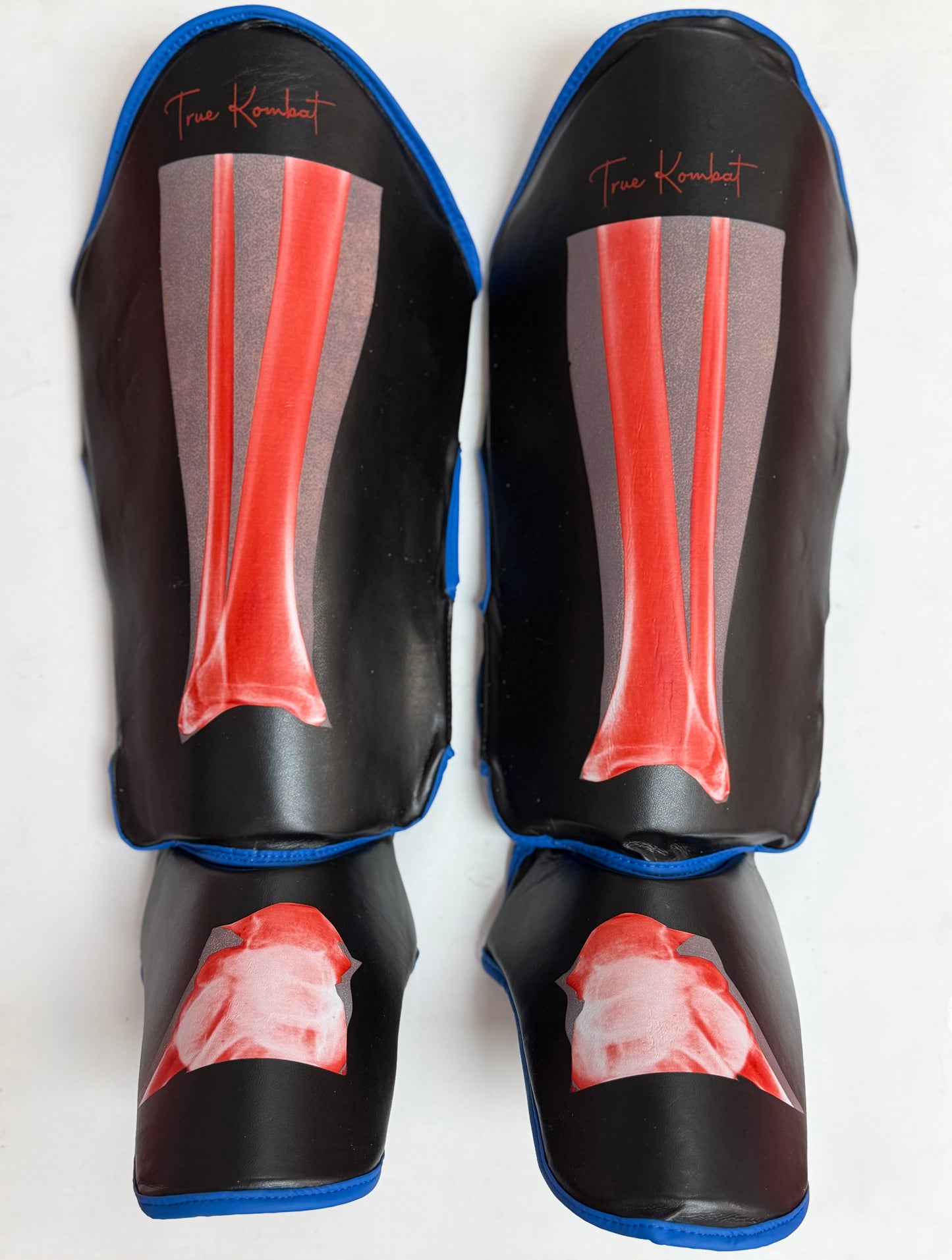 True Kombat Skeleton Shin Guards - Size Large