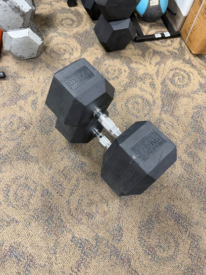 104 lb Rubber Dumbbell pair (used)