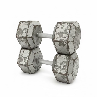 100 lb dumbbell cast iron dumbbell pair (used)