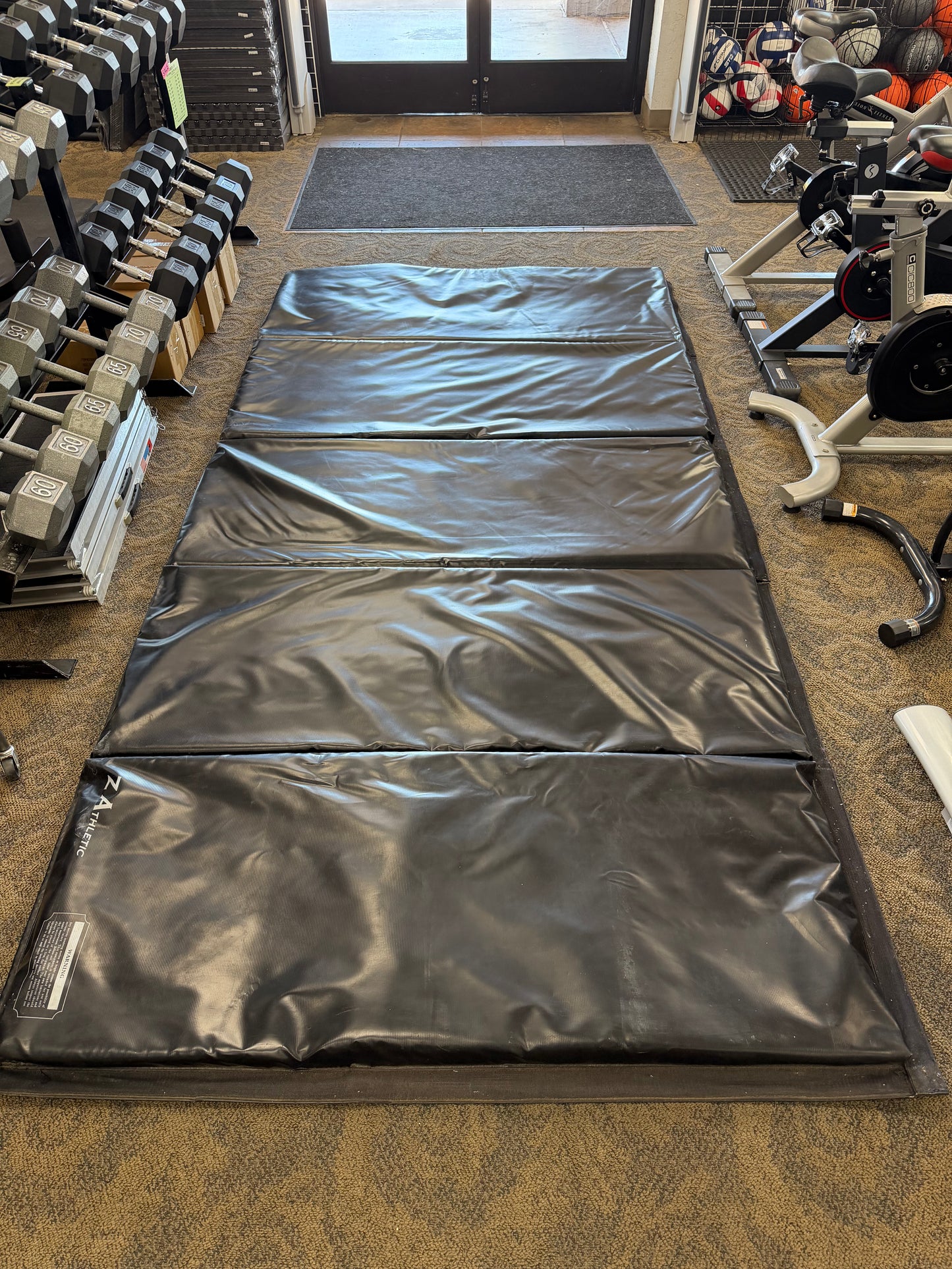 5’ x 10’ Tumbling/Wrestling Gym Mats with Velcro (used)