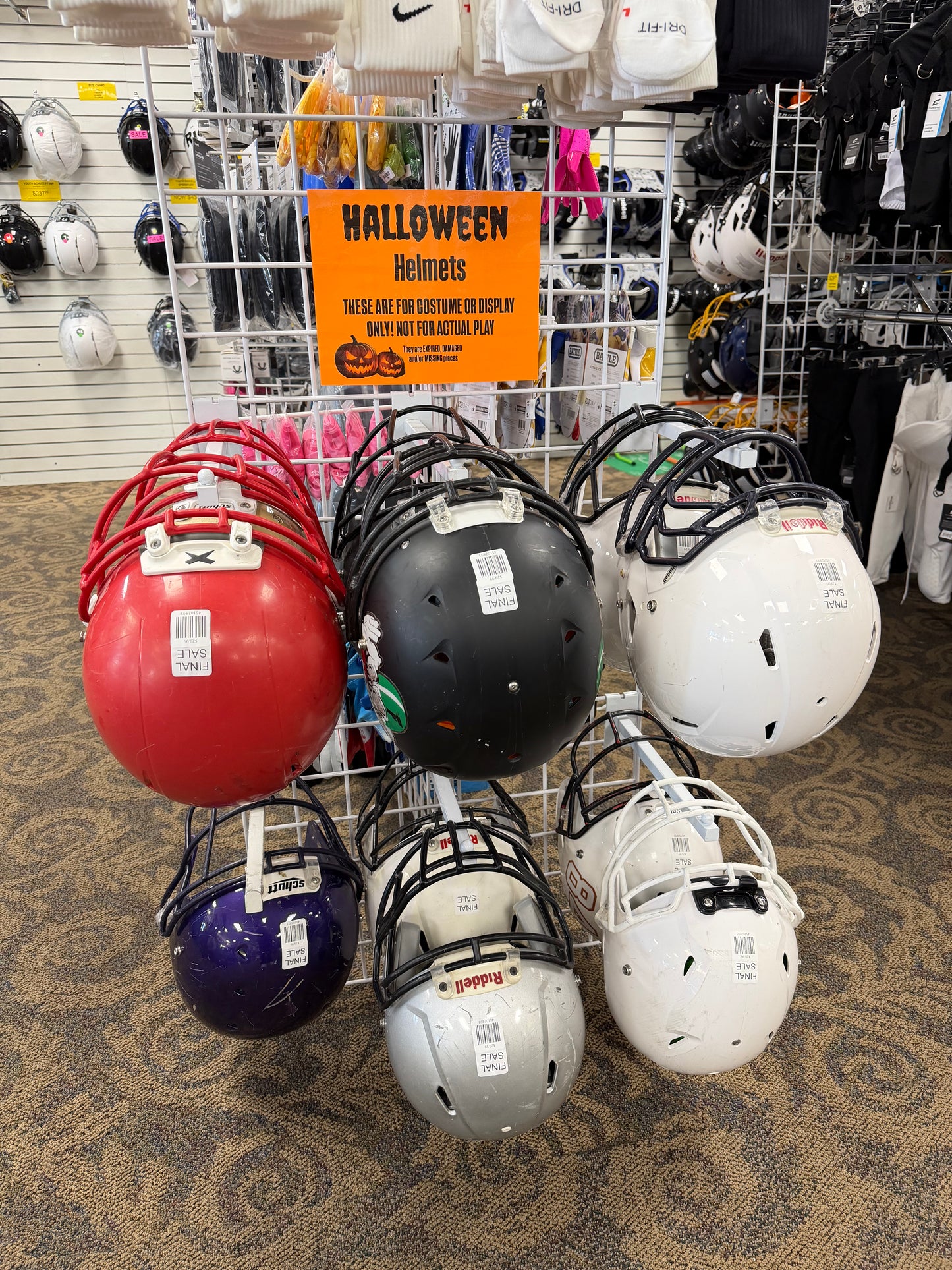Costume or Display Helmets ONLY - NOT for Actual Play - FINAL SALE