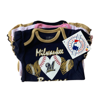 Milwaukee Brewers Short Sleeved Onesies