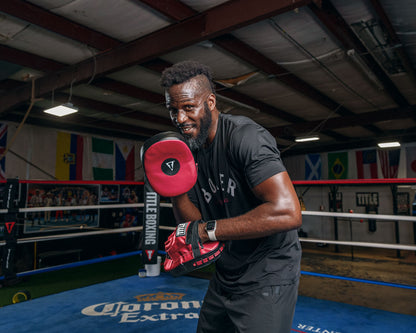 TITLE Cobra Leather Punch Mitts - Durable 100% Genuine Leather, Shock Absorbing Foam, Contoured Design