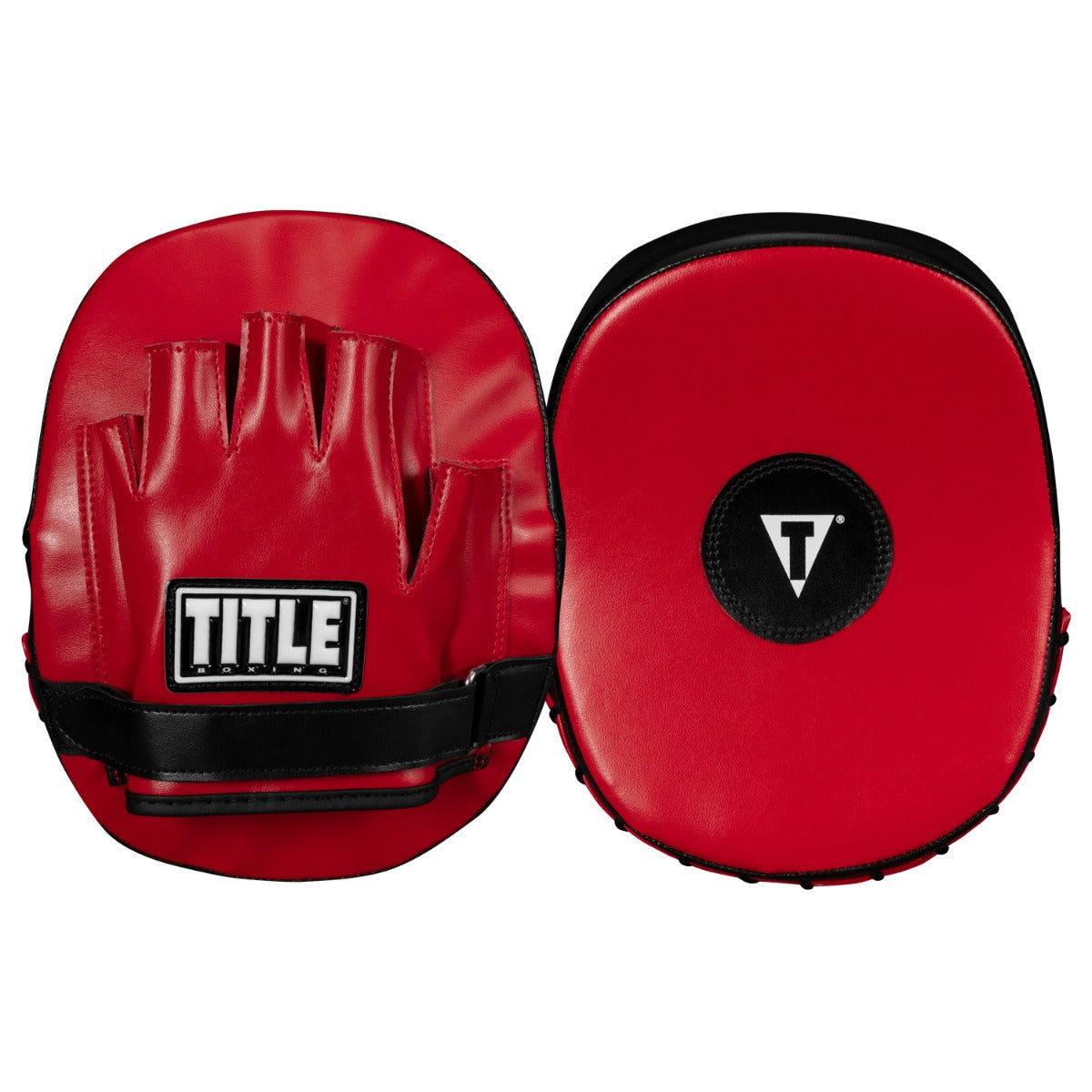 TITLE Cobra Leather Punch Mitts - Durable 100% Genuine Leather, Shock Absorbing Foam, Contoured Design