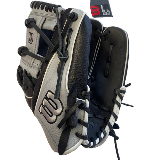 Baseball glove with Wilson logo on a white background