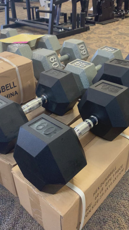 Dumbbell set with rack (5 to 25 lbs)